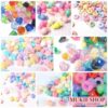 Mukie shop DIY ลูกปัด DIY คละสี V.2 หลายแบบหลายขนาด แพ็ค DIYเครื่องประดับ