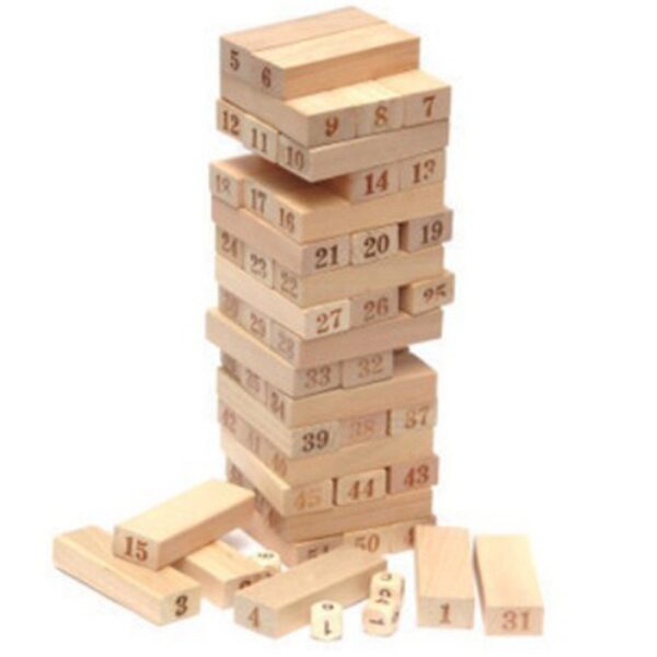 Aoda แฟชั่นผู้ใหญ่ Intelligence ขนาดเล็กชั้นซ้อน Log Blocks Stacked High Jenga ของเล่นไม้ในเวลาว่างของเล่น