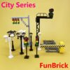 [FunBrick] ของเล่นบล็อกตัวต่อ โมเดลไฟสัญญาณจราจร ถนนเมือง คลาสสิก ขนาดเล็ก MOC