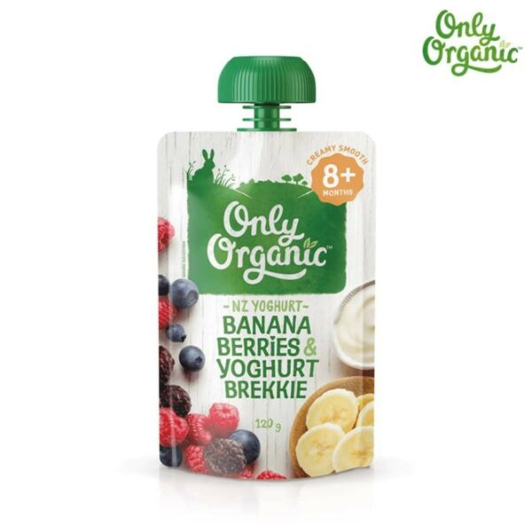 Only Organic กล้วย เบอร์รี & โยเกิร์ต