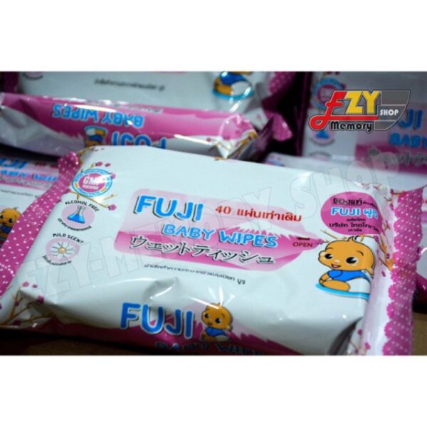 [6ห่อ] ทิชชู่เปียกฟูจิเบบี้ไวพส์ Fuji Baby Wipes 40 แผ่น