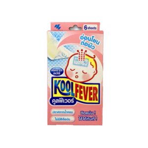 แผ่นแปะลดไข้เด็กเล็ก ทารก - 2ขวบ (KOOLFEVER Baby) แพ็ค 6 ชิ้นต่อกล่อง