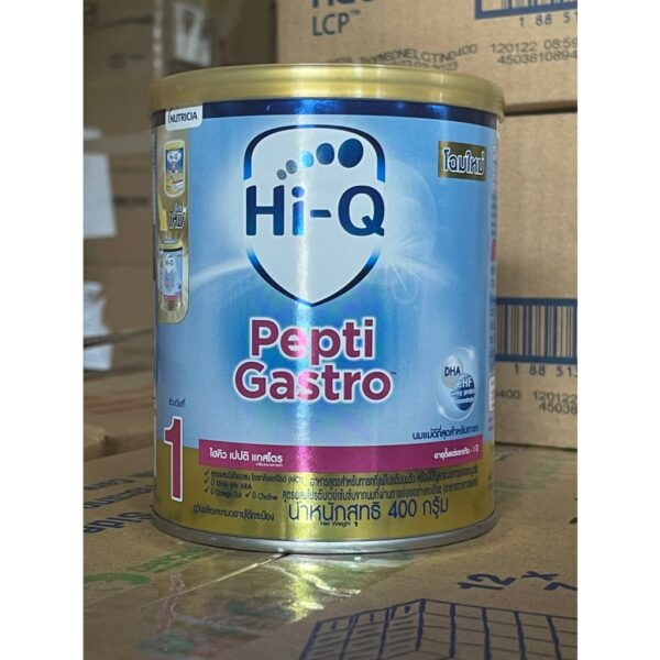 Hi-Q Pepti Gastro ไฮคิว เปปติ แกสโตร นมผงสำหรับทารกช่วงวัยที่ 1 แรกเกิดถึง 1 ปี ขนาด 400 กรัม 1 กระป๋อง