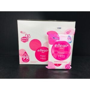 elleair เอลิแอล มอยส์ไวพส์ ผ้าเช็ดทำความสะอาดผิวแบบเปียก 1 กล่อง (20 แผ่นX8แพ็ค)  (8858947840034)