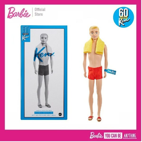 Barbie® Ken™ 60th Anniversary Doll บาร์บี้  ตุ๊กตาเคนในชุดว่ายน้ำ ฉลอง 60 ปี GTJ89