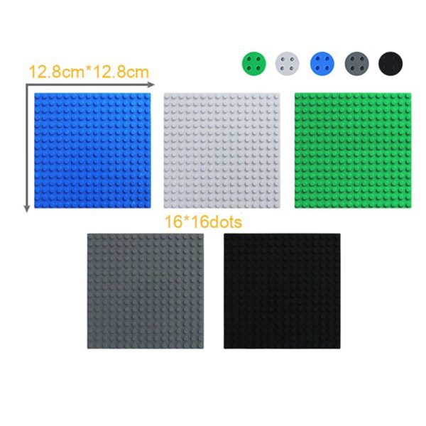 16*16dots Compatible Lego Baseplate 12.8cm Bricks Base Plates Board