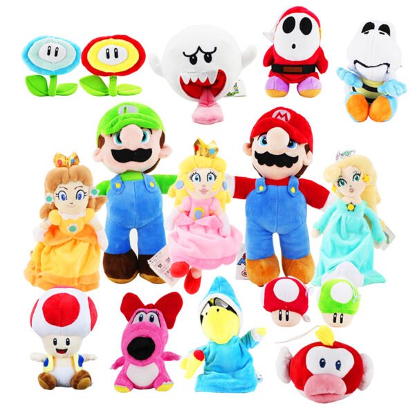 เกม Nintendo Super Mario Bros. 50 สไตล์ ตุ๊กตายัดนุ่น Mario Luigi Yoshi Wario Waluigi Toad Peach Goomba Shy Guy Red Mushroom Power Star ของเล่นสําหรับเด็ก