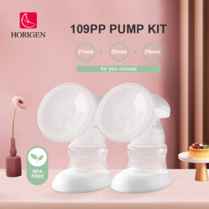 Horigen ชุดกรวยปั๊มนม PP กรวยปั๊มนมคอกว้าง 2 ชิ้น 17mm 21mm 25mm 29mm 2pcs