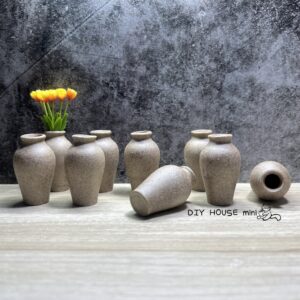 แจกันเซรามิกจิ๋ว แจกันจิ๋ว (ทรงสูง)ลาย Stoneware #ของจิ๋ว #miniature