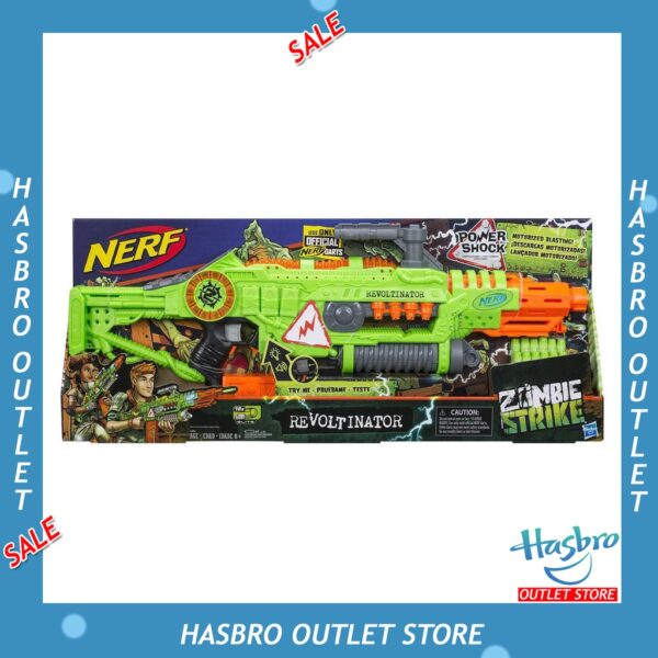 Nerf Zombie Revoltinator Strike Toy Blaster with Motorized Lights Sounds ปืนเนิร์ฟ ซอมบี้ รีโวทิเนเตอร์ พร้อมกระสุนโฟม