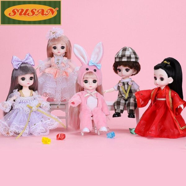 SUSANS Fashion Doll Clothes For Ob11 Gsc Beautiful Doll Outfit Animal Doll Suit Accessories 1/81/12Bjd Molly Body Obitsu 11 Ob11 23 Styles 16~17cm Dolls Dresses