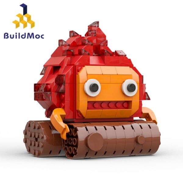 Buildmoc Howl's Moving Castle บล็อคตัวต่อ รูปปราสาท Hayao Miyazaki Calcifer Devil of Fire ของเล่นเสริมการเรียนรู้เด็ก 252 ชิ้น