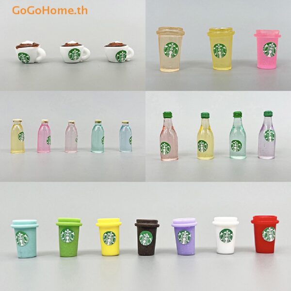 Gogo โมเดลแก้วกาแฟ ขนาดเล็ก สําหรับตกแต่งบ้านตุ๊กตา 5 ชิ้น