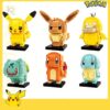 ของเล่นบล็อกตัวต่อ รูป Pokemon Pikachu ขนาดเล็ก ช่วยหายใจ