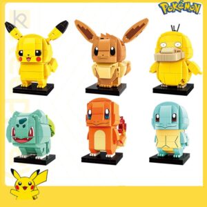 ของเล่นบล็อกตัวต่อ รูป Pokemon Pikachu ขนาดเล็ก ช่วยหายใจ