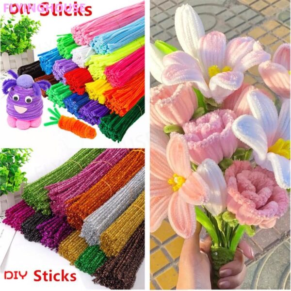 ของขวัญวันแม่ Diy 100 ชิ้น เด็ก สร้างสรรค์ ตุ๊กตา Chenille แท่ง Chenille ก้านท่อทําความสะอาด งานฝีมือ ของเล่นเพื่อการศึกษา DIY ศิลปะทําด้วยมือ อุปกรณ์เสริม ของขวัญวันเด็ก/ของขวัญวันวาเลนไทน์