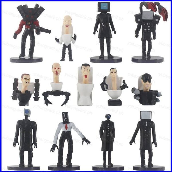 โมเดลตุ๊กตาฟิกเกอร์ Skibidi Toilet Action Figure Rocket Launcher Toilet Man Titan TV 13 ชิ้น ของเล่นสําหรับเด็ก