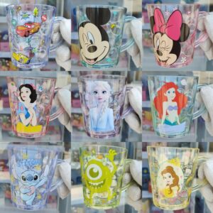 Disney แก้วน้ําคริสตัล ทรงกระบอก ลายการ์ตูนดิสนีย์ สําหรับเด็ก