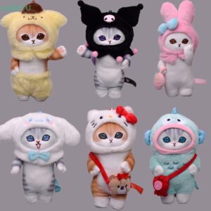 [cxGUYU] ของเล่นตุ๊กตาแมว Kuromi Melody Cinnamoroll Hangyodon Purin Jason Sanrio X Mofusand ของขวัญ สําหรับเด็กผู้หญิง PRTA