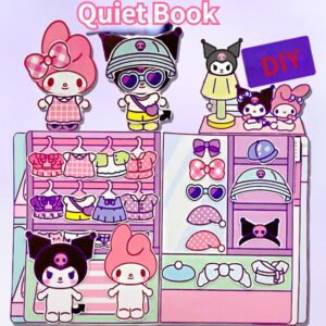 สติกเกอร์กระดาษ ลายการ์ตูน My Melody Quiet Book Halloween Kuromi ขนาดเล็ก แฮนด์เมด Diy ของเล่นบรรเทาความเครียด สําหรับเด็ก