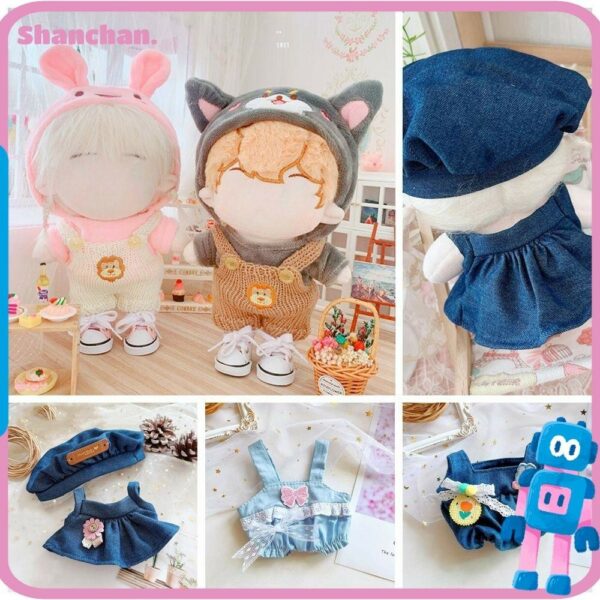 Shanchan ชุดตุ๊กตายัดนุ่น ทรงหลวม ขนาด 20 ซม. DIY สําหรับของขวัญวันเกิด