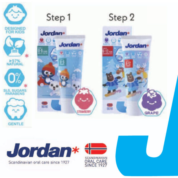 ยาสีฟัน Jordan Step1 สำหรับอายุ 1-5 ปี  ยาสีฟัน จอแดน จอร์แดน