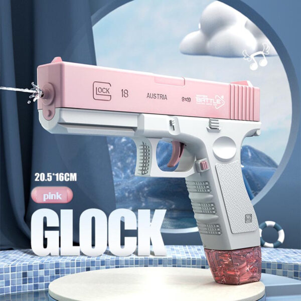 GLOCK ปืนฉีดน้ําไฟฟ้า  ปืนฉีดน้ำแรง ยิงไกล ปืนฉีดน้ำเด็กสงกรานต์  water gun ปืนฉีดน้ำของเล่น สงกรานต์  ของเล่นสงกรานต์