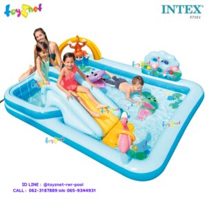 Intex สระเป่าลม สไลเดอร์ จังเกิ้ล แอดเวนเจอร์ 2.57x2.16x0.84 ม. รุ่น 57161