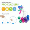 Pro-clackers ball ลูกบอลไวรัส Lato Lato ของเล่นสําหรับเด็ก มีไฟ LED ขนาด 40 มม