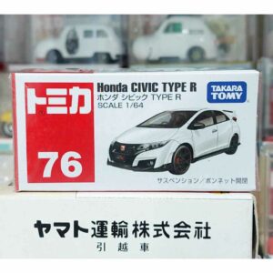 CLT โมเดลรถโทมิก้าขนาดเล็ก 6.5 ซม   Tomica No.76 Honda Civic Type R scale 1/64 white color สีพิเศษ ใหม่กล่องสวยในซีล