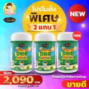 ส่งไวมาก DHAซื้อ 2 แถม1 กระปุกใหญ่ DHA algal oil Auswelllife บำรุงสมอง บำรุงสายตา เพิ่มความสูง ต้านหวัด เสริมภูมิคุ้มกัน