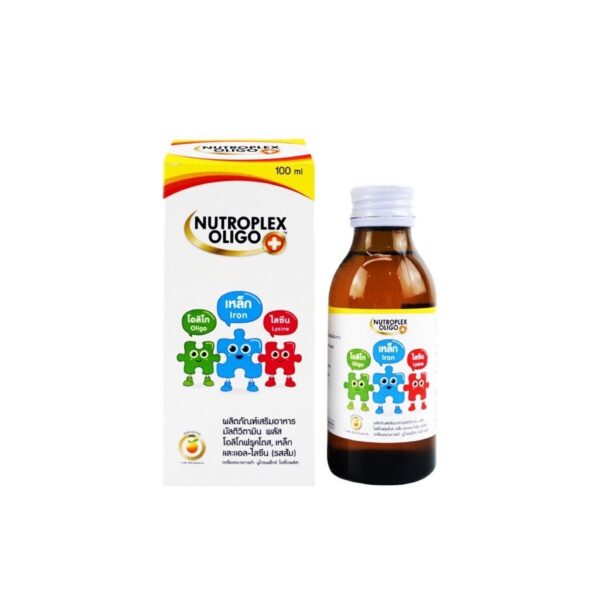 Nutroplex oligo plus Orange Flavour วิตามินรวมสำหรับเด็ก 100 ml. [1ขวด]