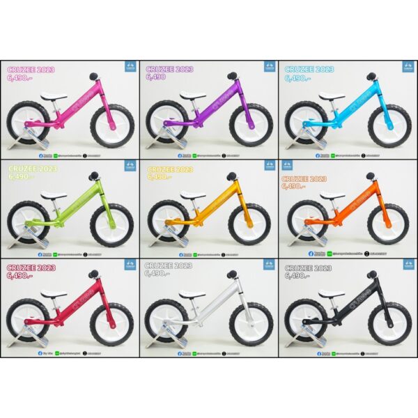 !!ส่งฟรี- ส่งไว-มีของแถม !! จักรยานขาไถ Cruzee  รุ่นใหม่ 2023 จักรยานทรงตัว Balance bike ครูซี่