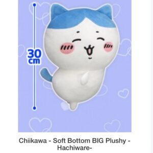 พร้อมส่ง  Chiikawa - Soft Bottom BIG Plushy -Hachiware-